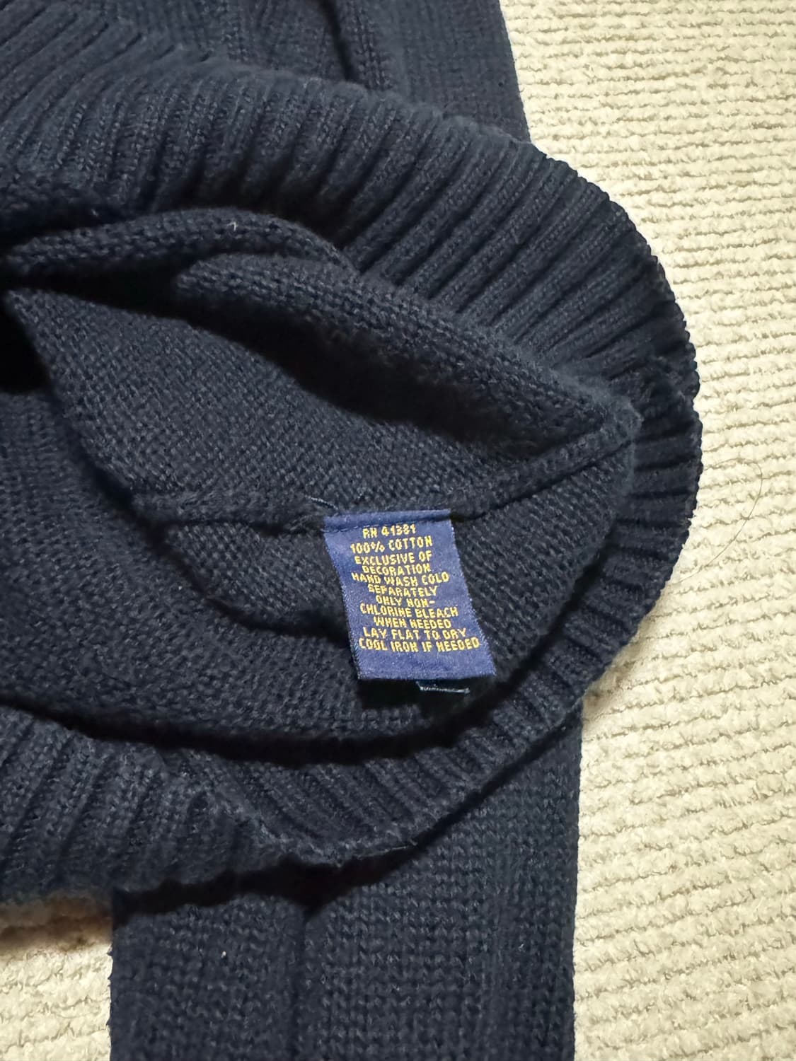 폴로랄프로렌 네이비 쿼터집업 M사이즈 상품이미지4