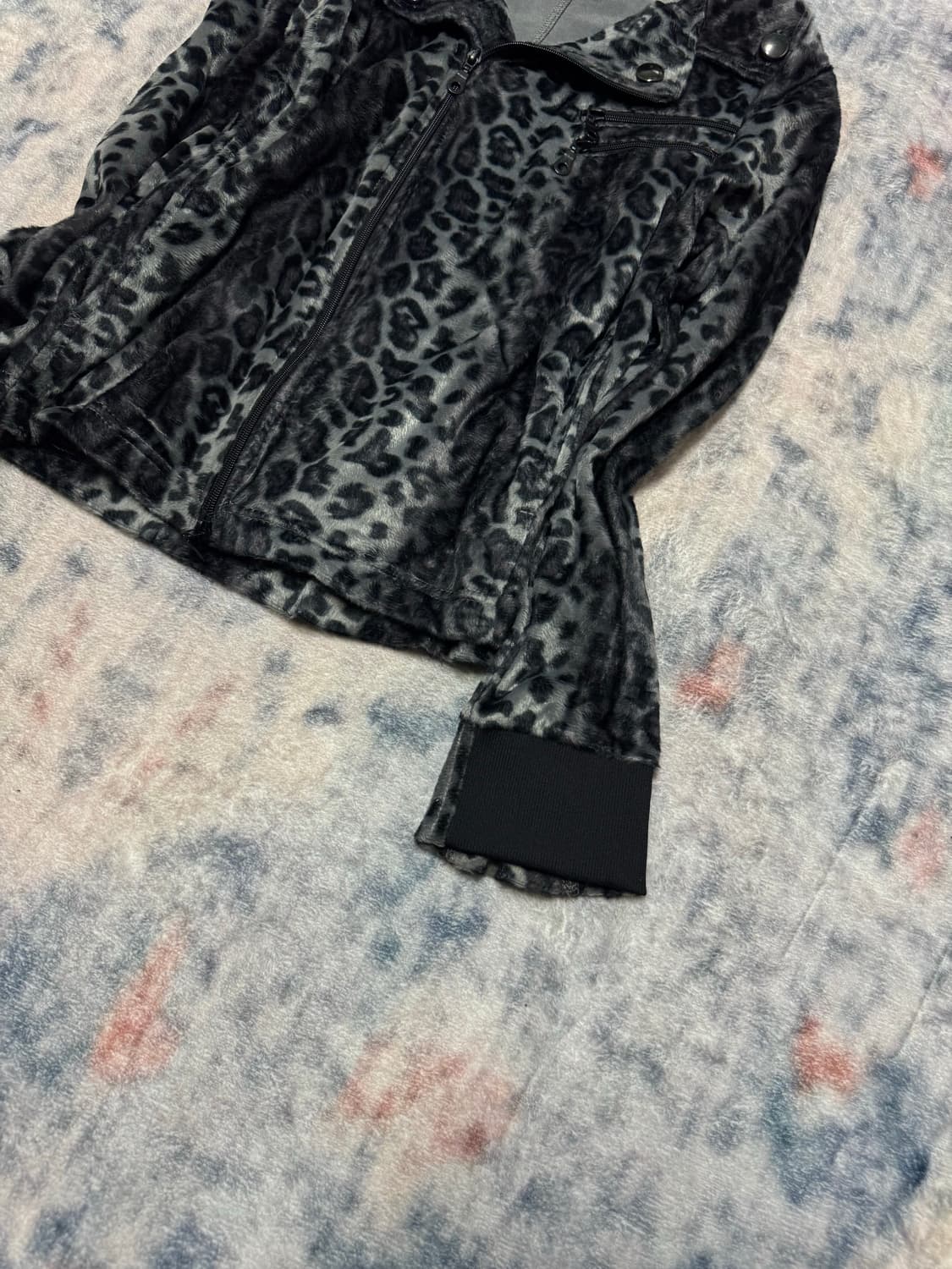 Rubik snow leopard velour fur rider jack 상품이미지6
