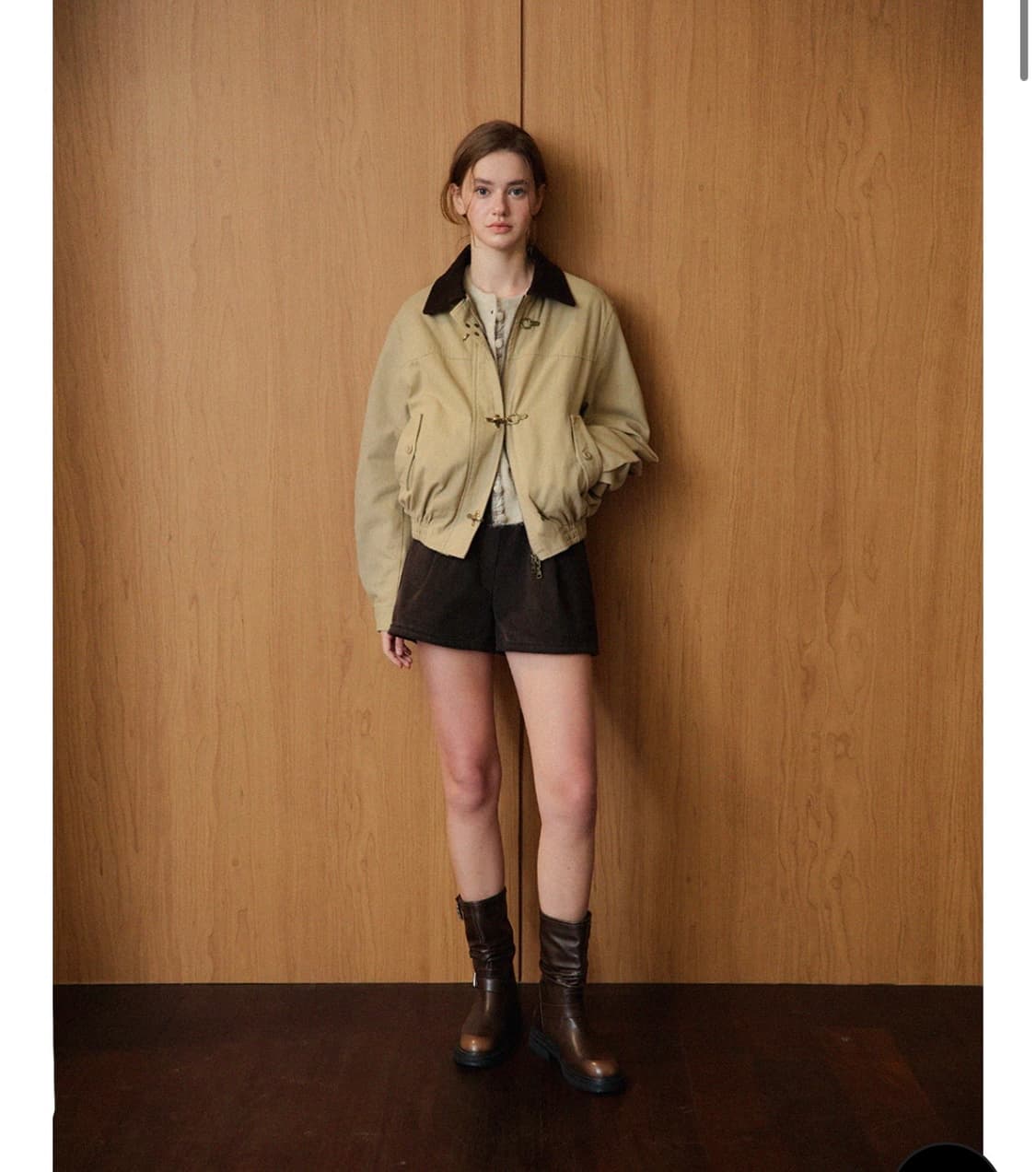 하네 플레인 버클 자켓 베이지 M사이즈 상품이미지2