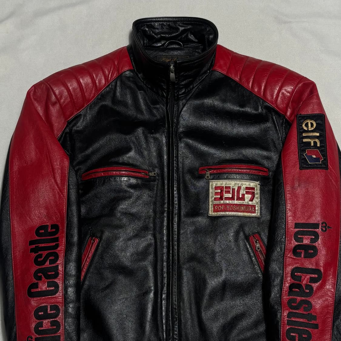 요시무라 빈티지 소가죽 레이싱자켓 상품이미지1