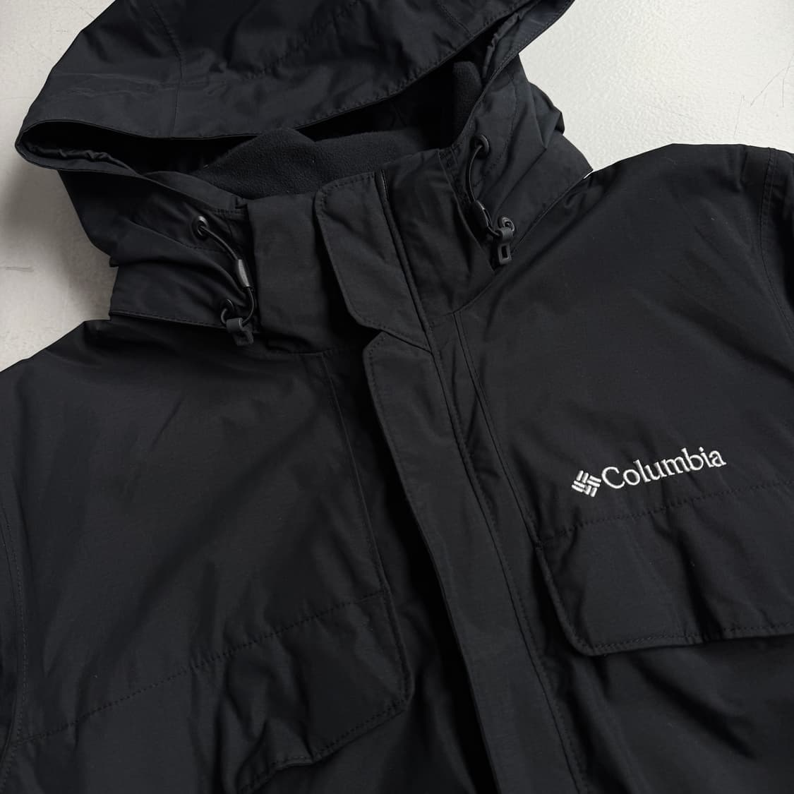 컬럼비아 고프코어 풀오버 나일론 마운틴 바람막이 자켓 블랙 상품이미지3