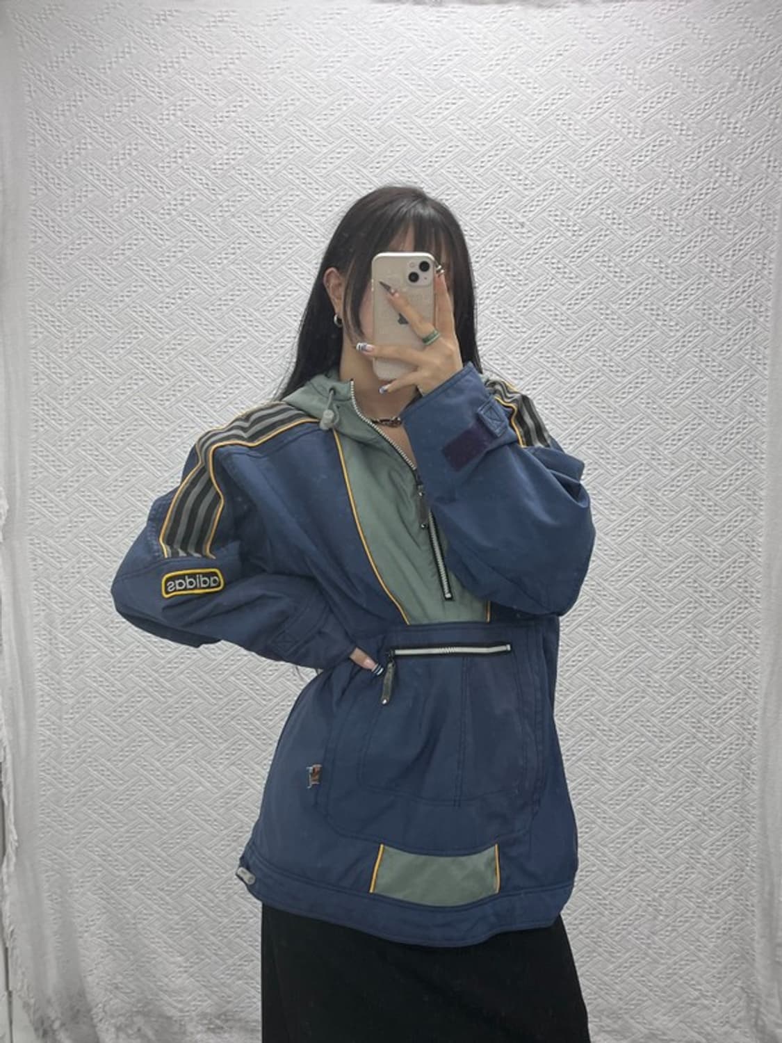 아디다스 90s 제우교역 올드스쿨 아노락 바람막이 105 C06098 상품이미지2