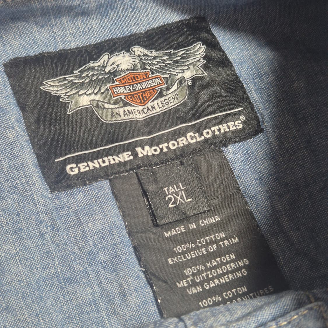 [XXL]할리데이비슨 자수 데님 셔츠-532 상품이미지3