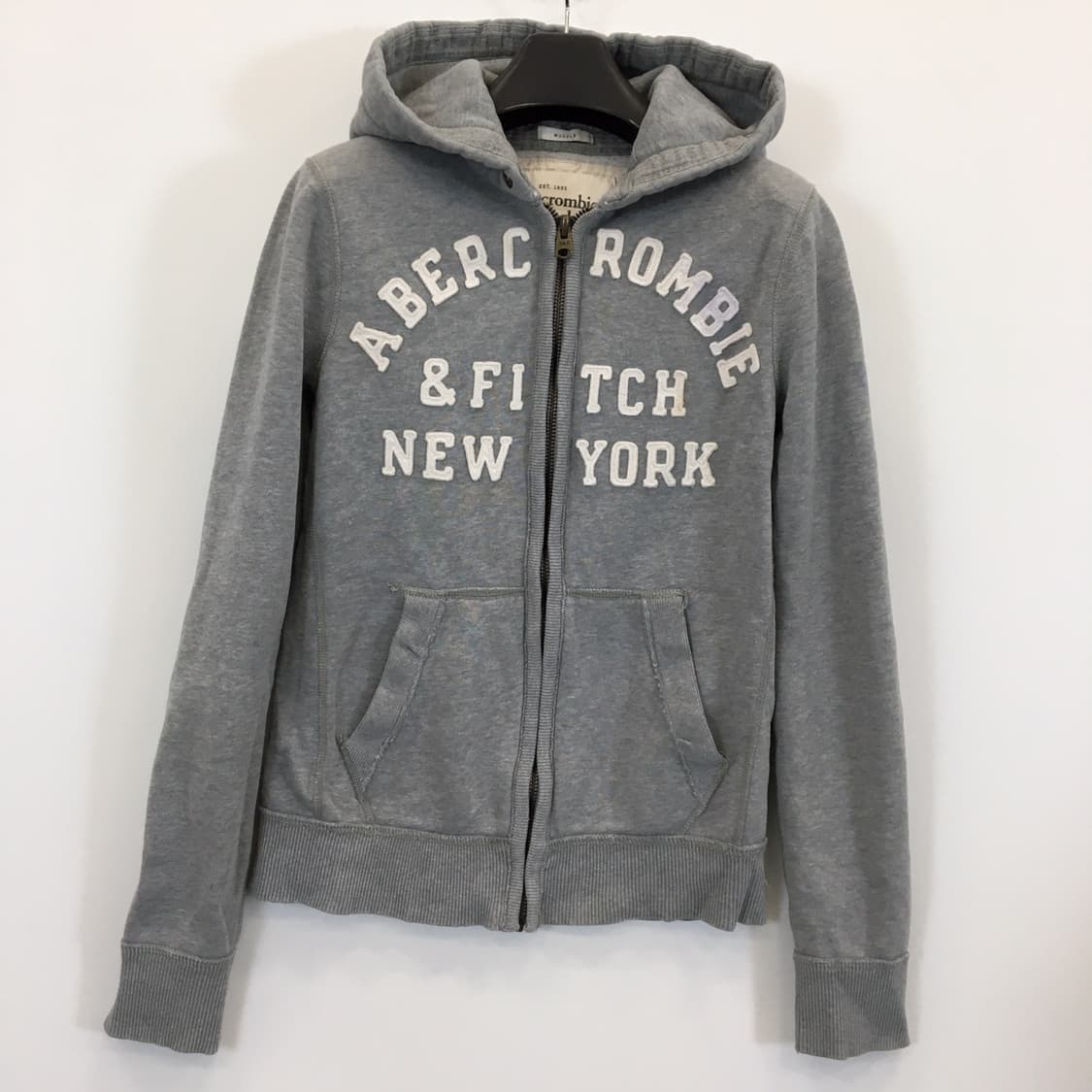 아베크롬비 아치로고 Y2K 그레이 후드집업 M 상품이미지1
