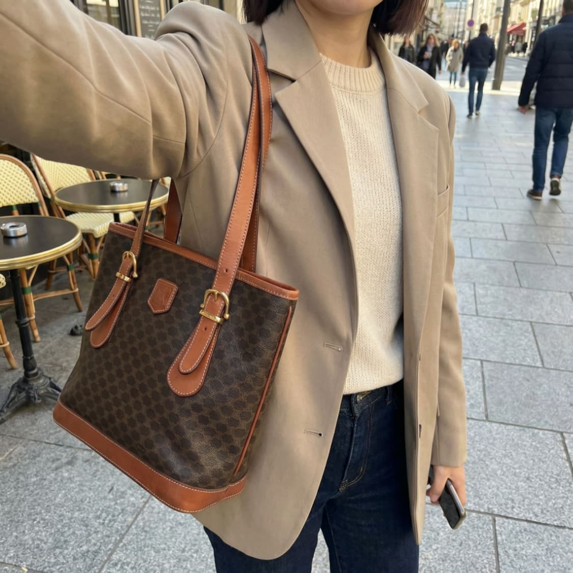 [정품] 셀린느 마카담 트리옹프 토트백 숄더백 상품이미지1