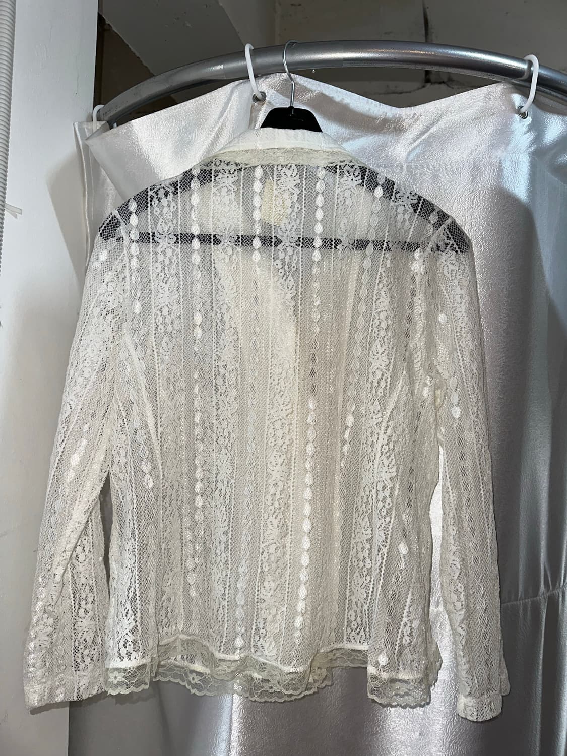 레이스 시스루 셔츠 블라우스 상품이미지5