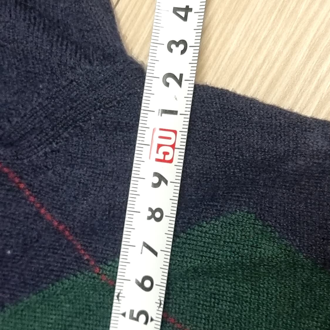 스코트랜드제 울100 프링글 아가일 체크 니트(95) 상품이미지7