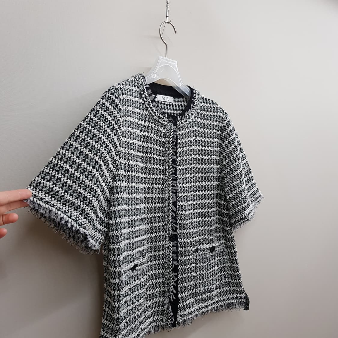 한섬 SJSJ 2022 트위드 반팔 자켓 F사이즈 상품이미지4