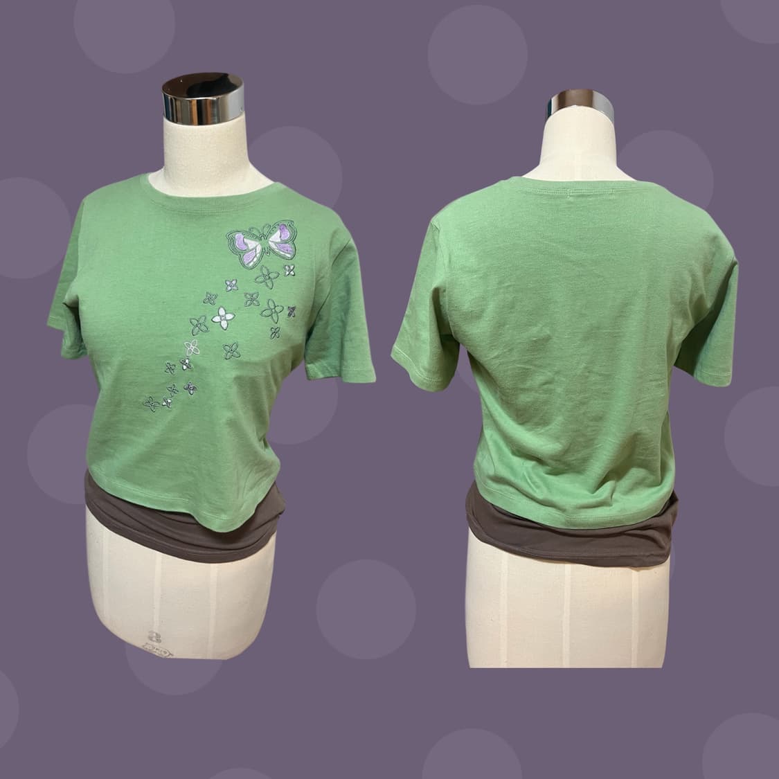 아보카도 색감! 버터플라이 그린 티셔츠 상품이미지2