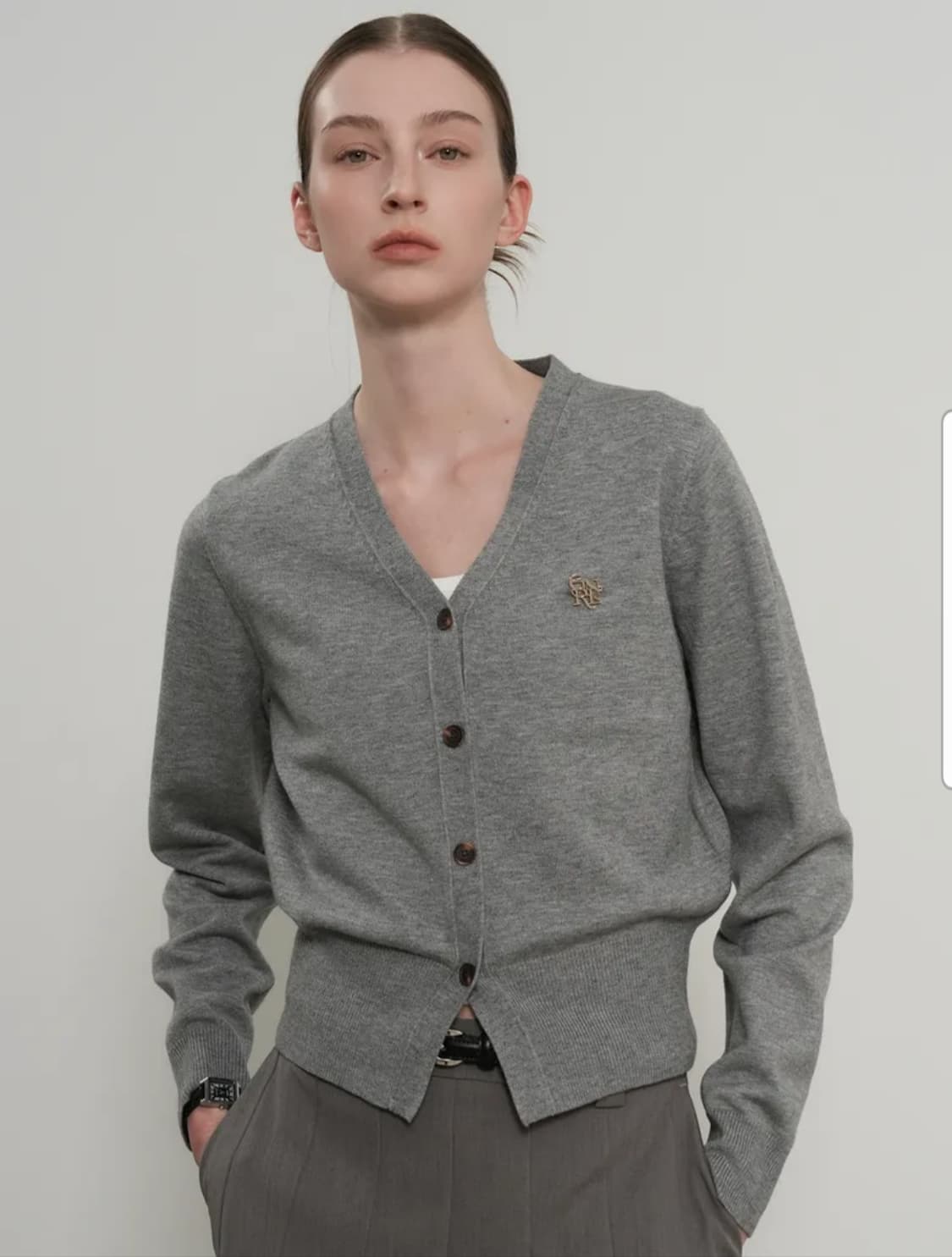제너럴아이디어 브이넥 여성 가디건 S 상품이미지1
