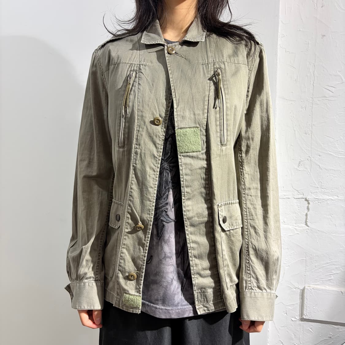 PPFM 카키 해골 스컬 자켓 상품이미지2