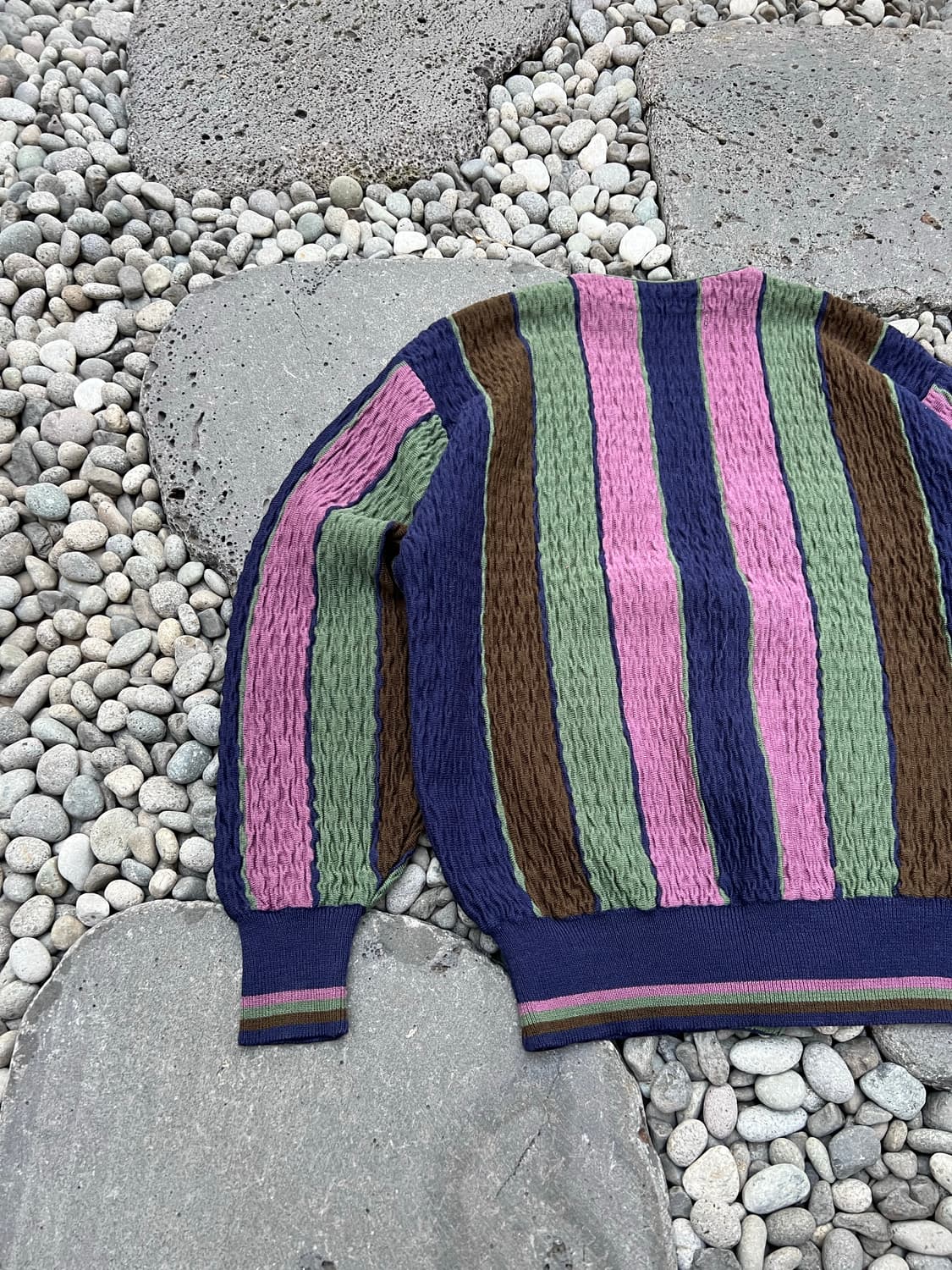1990s MARS ITALY MADE STRIPE 스트라이프니트가디건 상품이미지9