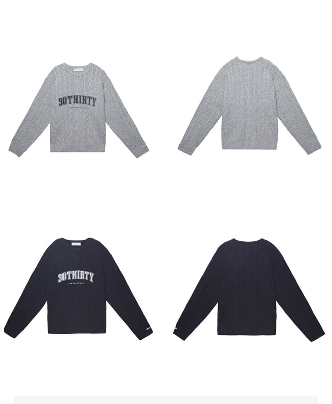 새상품/구할수없는/약30%저렴) 레터링케이블울니트 FREE/인스턴트펑크 상품이미지8