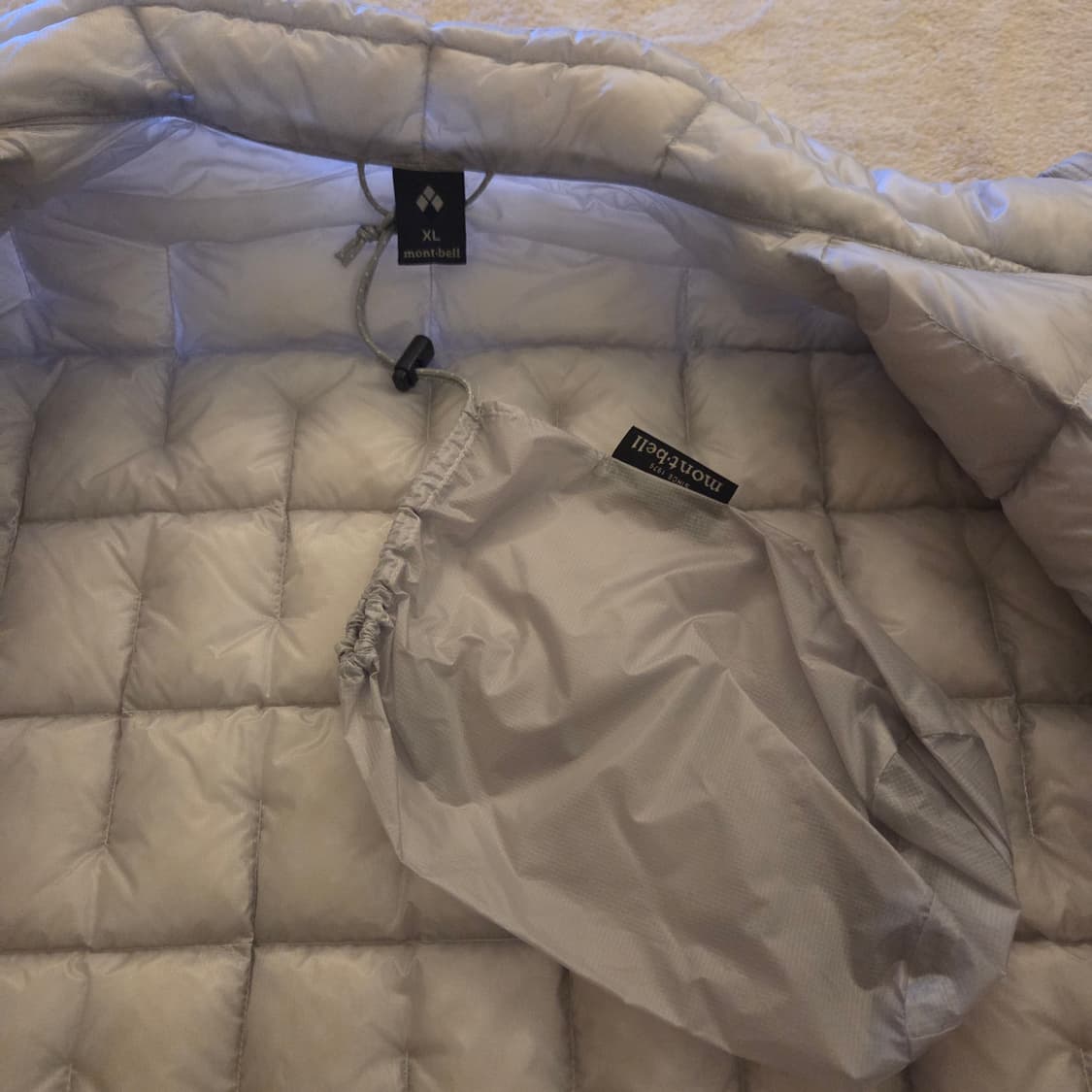 몽벨 플라즈마 1000 라이트그레이 XL 상품이미지4