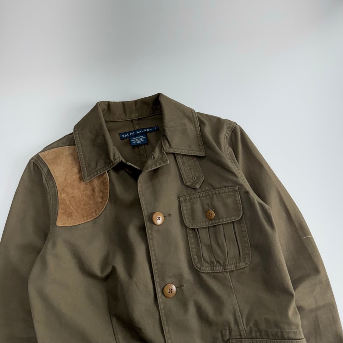 Polo 폴로 쓰리 포켓 숄더 포인트 카키 셔츠 상품이미지4