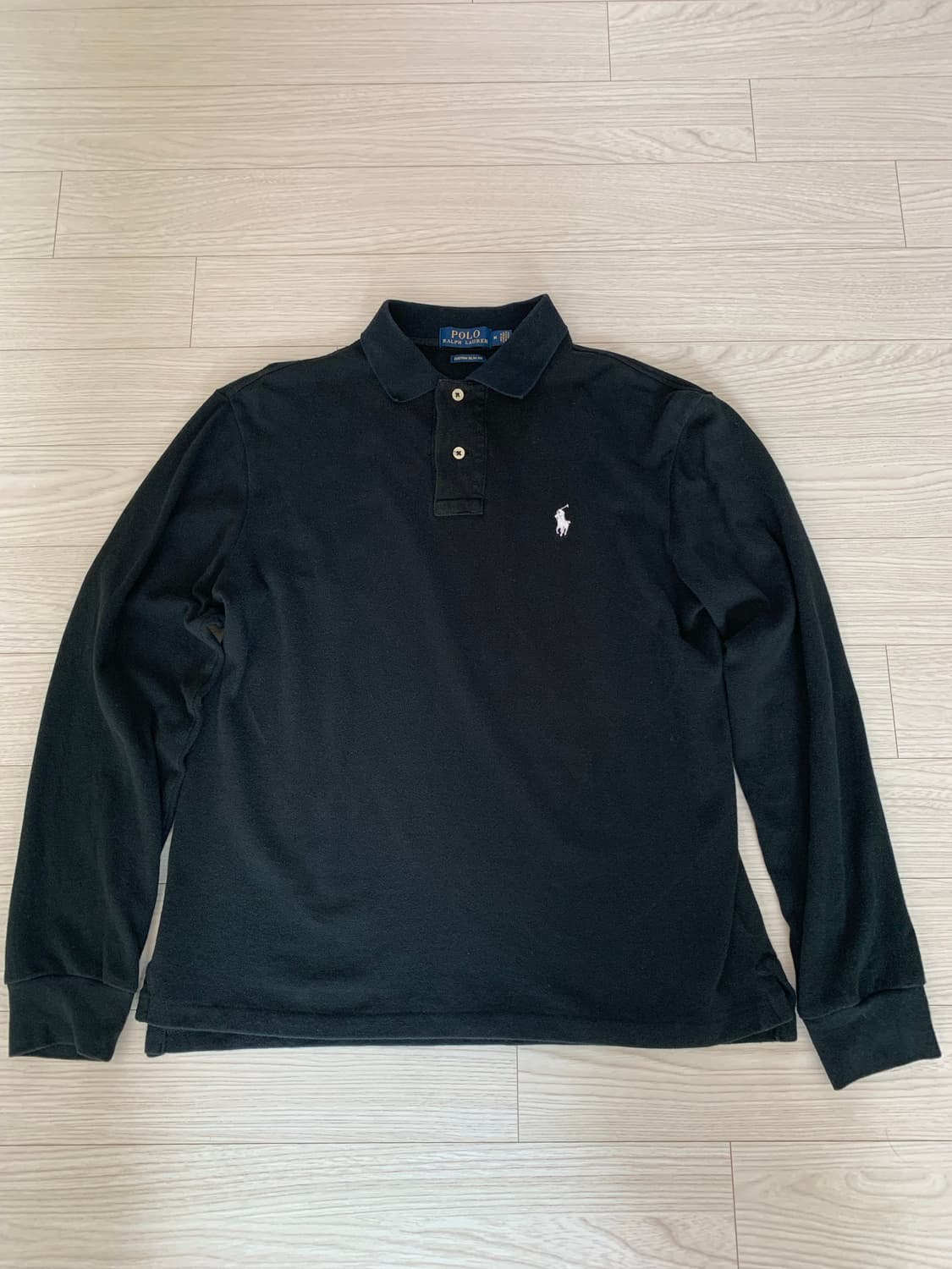 폴로 랄프로렌 블랙 긴팔 폴로티 상품이미지1