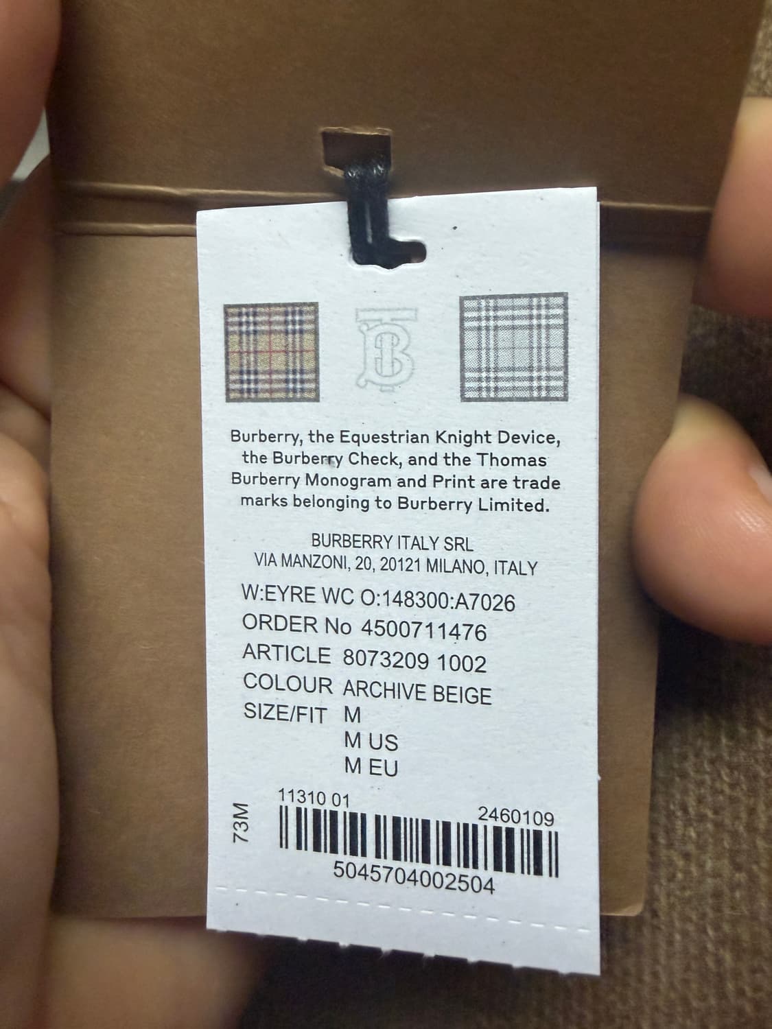 버버리 여성 캐시미어 니트 M 아카이브 베이지 새상품 상품이미지4