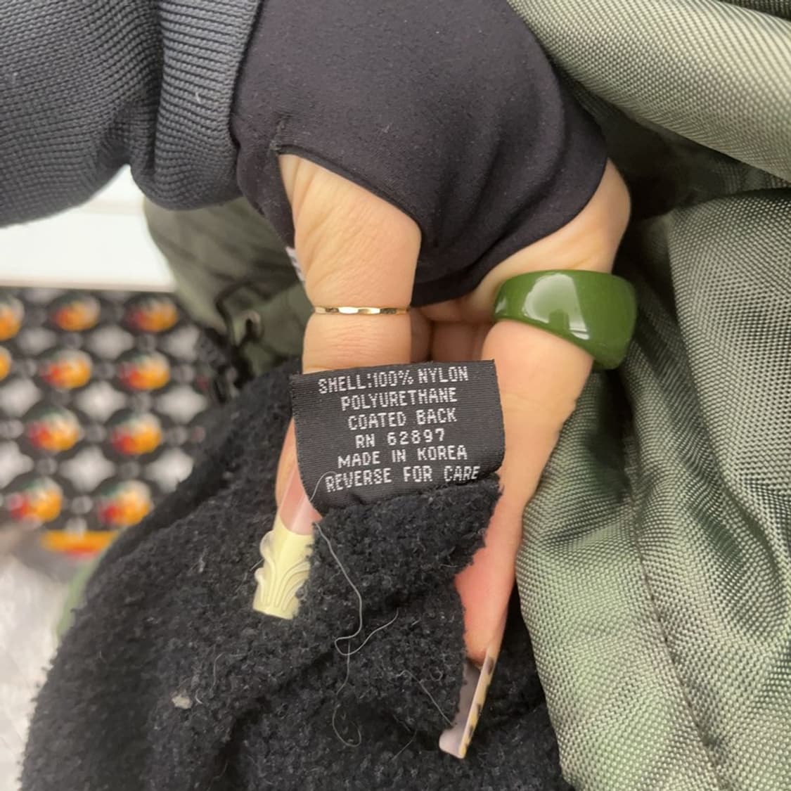 푸부 올드스쿨 레트로 빈티지 백로고 바람막이 후드 자켓 L C08000 상품이미지6