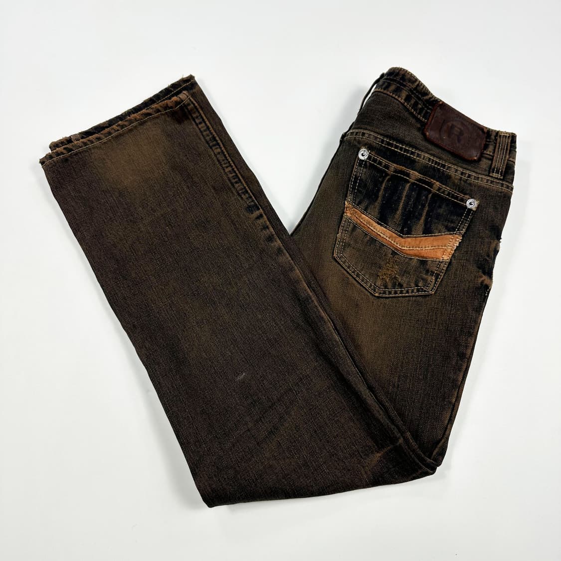 VTG 빈티지 워싱 데미지 데님 팬츠 (32인치) 상품이미지2