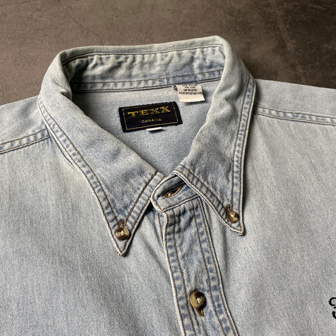 TEXX 빈티지 다운버튼 코튼 데님 셔츠 A00673 상품이미지2