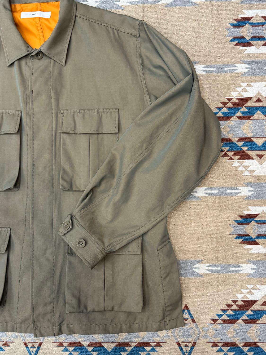 [48][L] 토가 비릴리스 샴브레이 트윌 블루종 자켓 상품이미지4