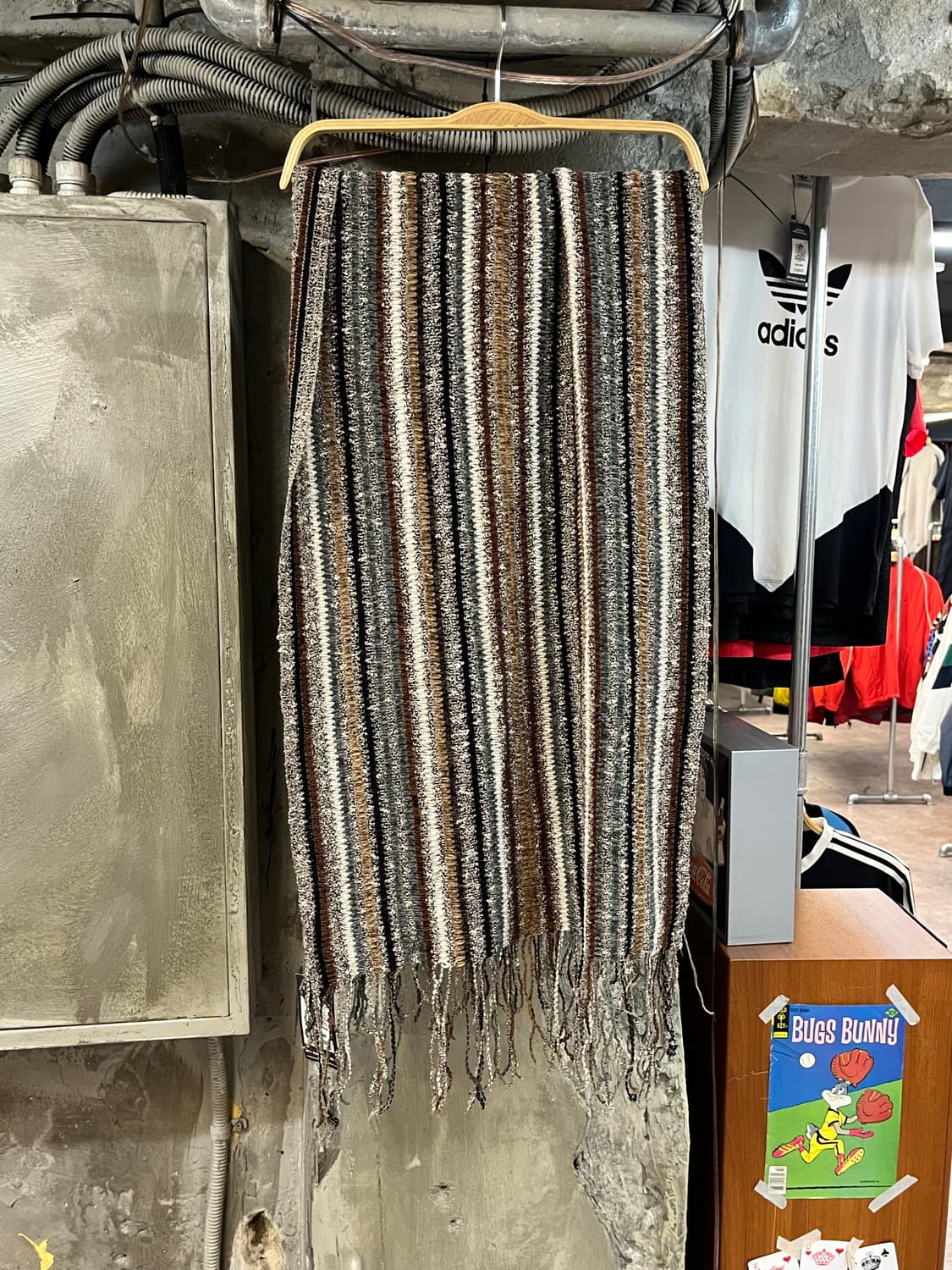 빈티지 스트라이프 머플러 브라운 #csz1960 상품이미지4