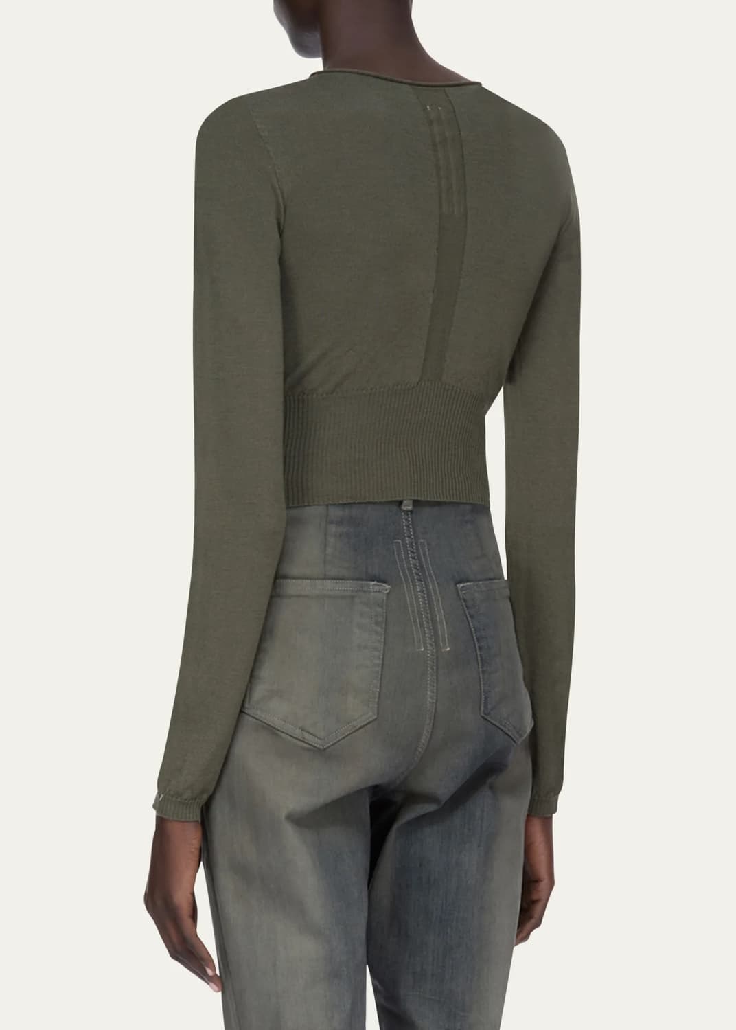 [S]릭오웬스 컷 아웃 롱 슬리브리스 니트 상품이미지2