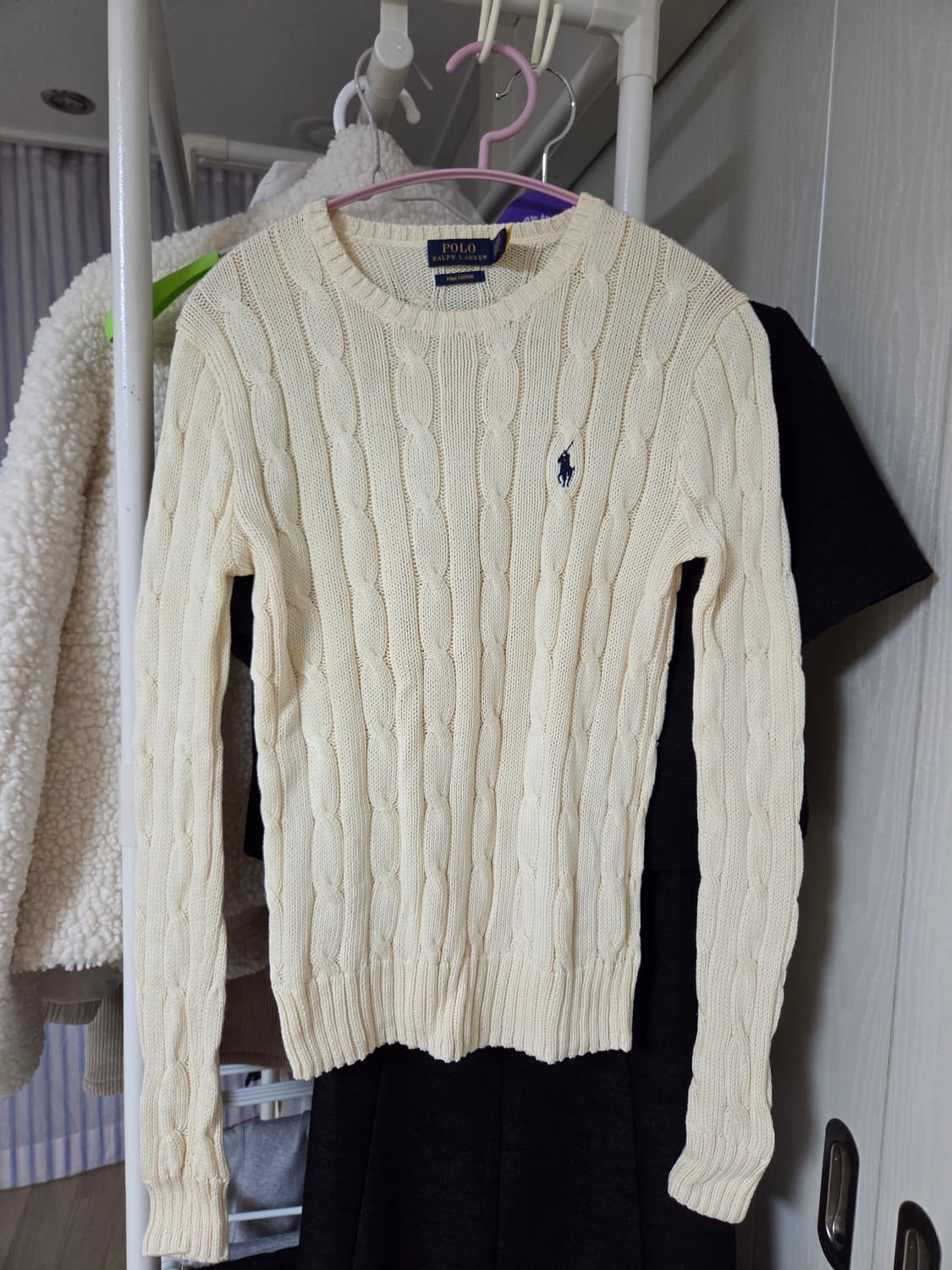 폴로 우먼 니트 xs 아이보리 상품이미지2