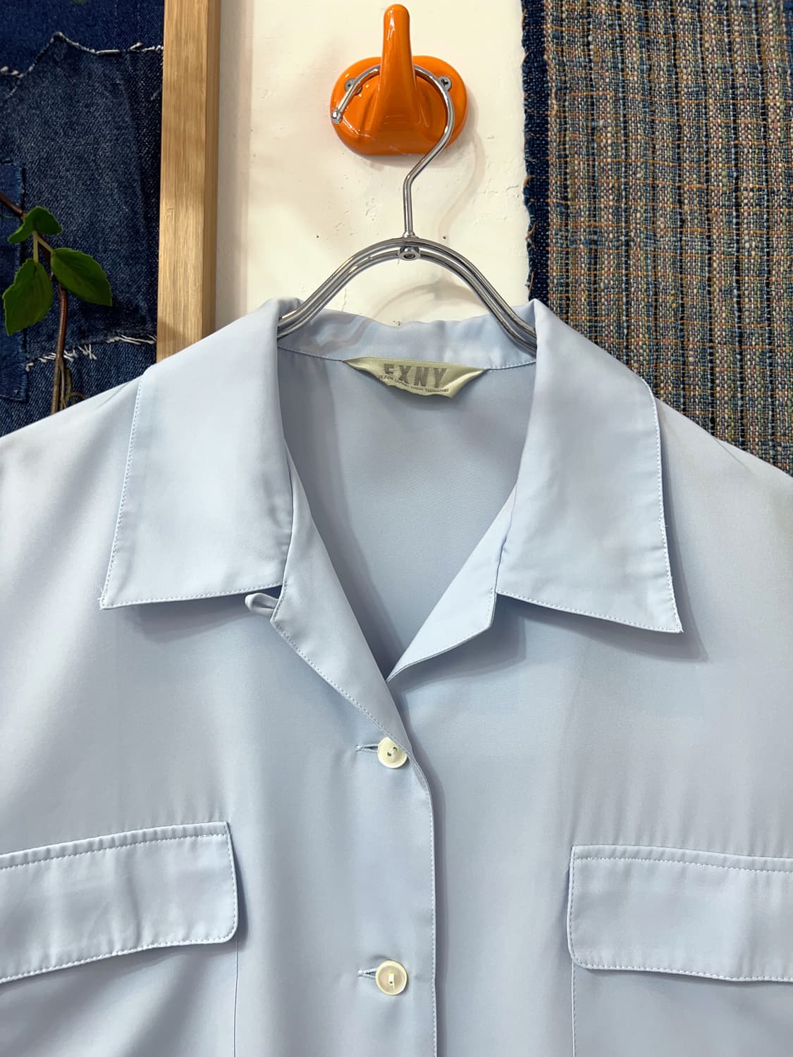 👧🏻EXNY   Light Blue Poly Shirt 상품이미지3