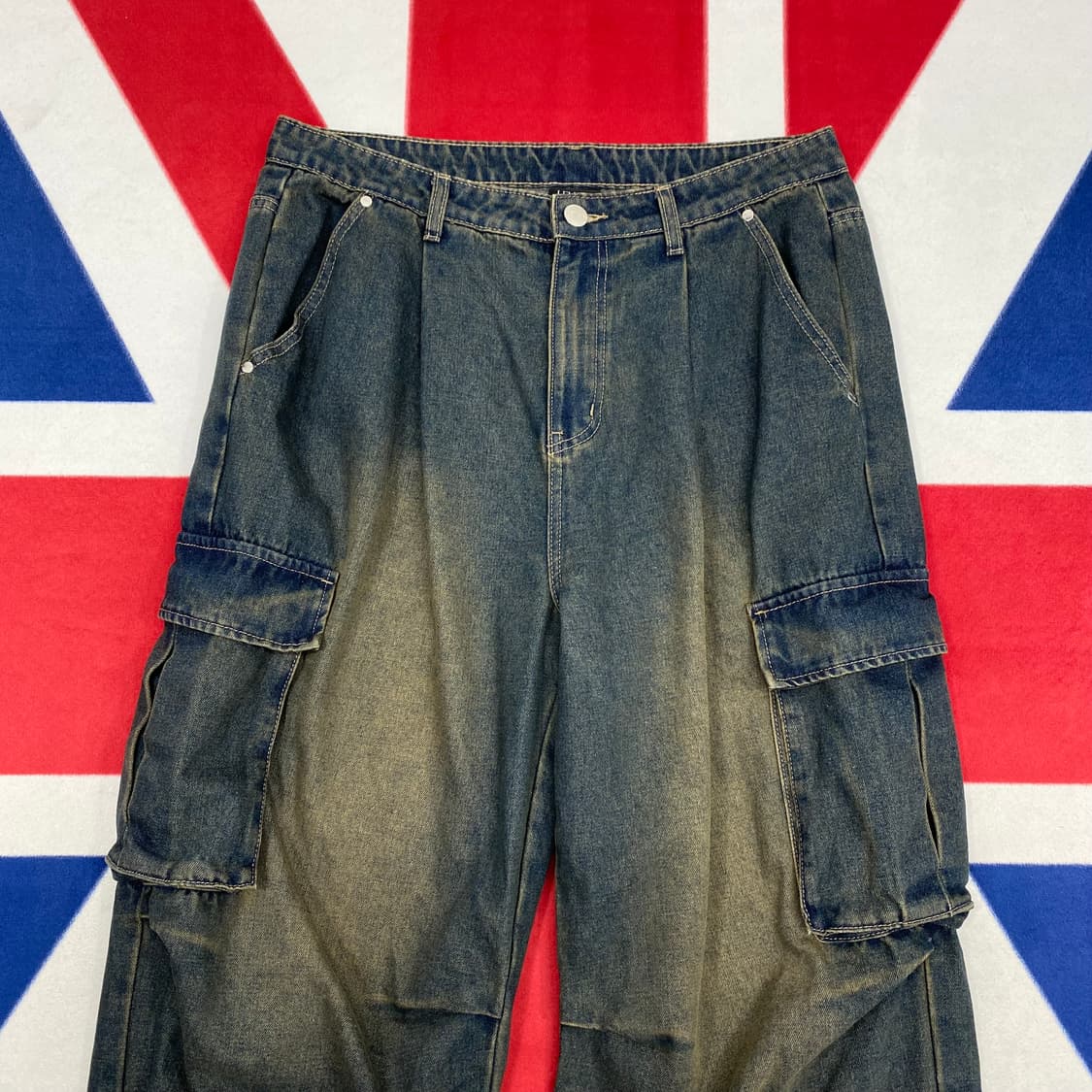 와이드 카고 데님팬츠 L 상품이미지2
