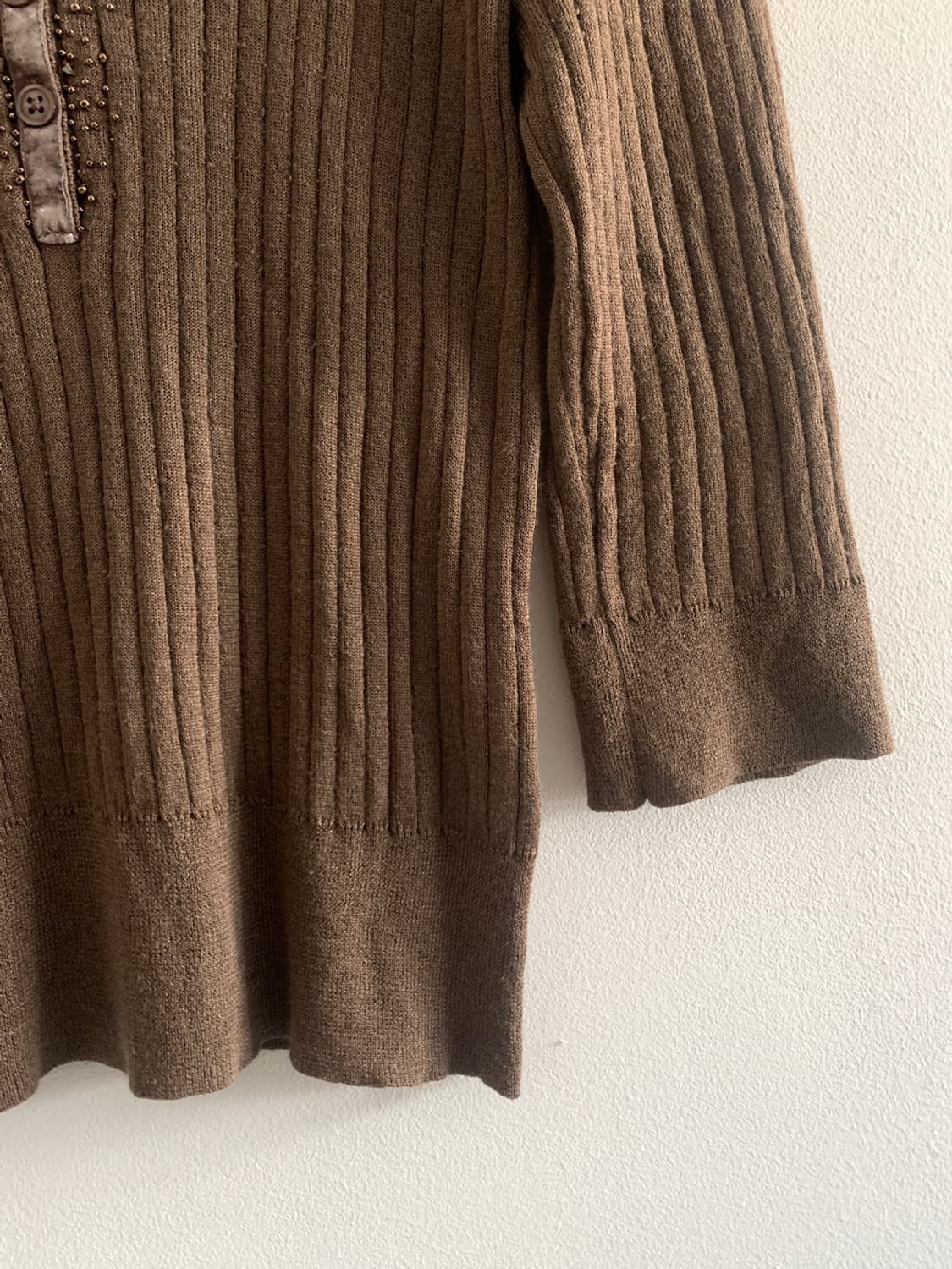 Beads Button Top(Brown) 상품이미지6