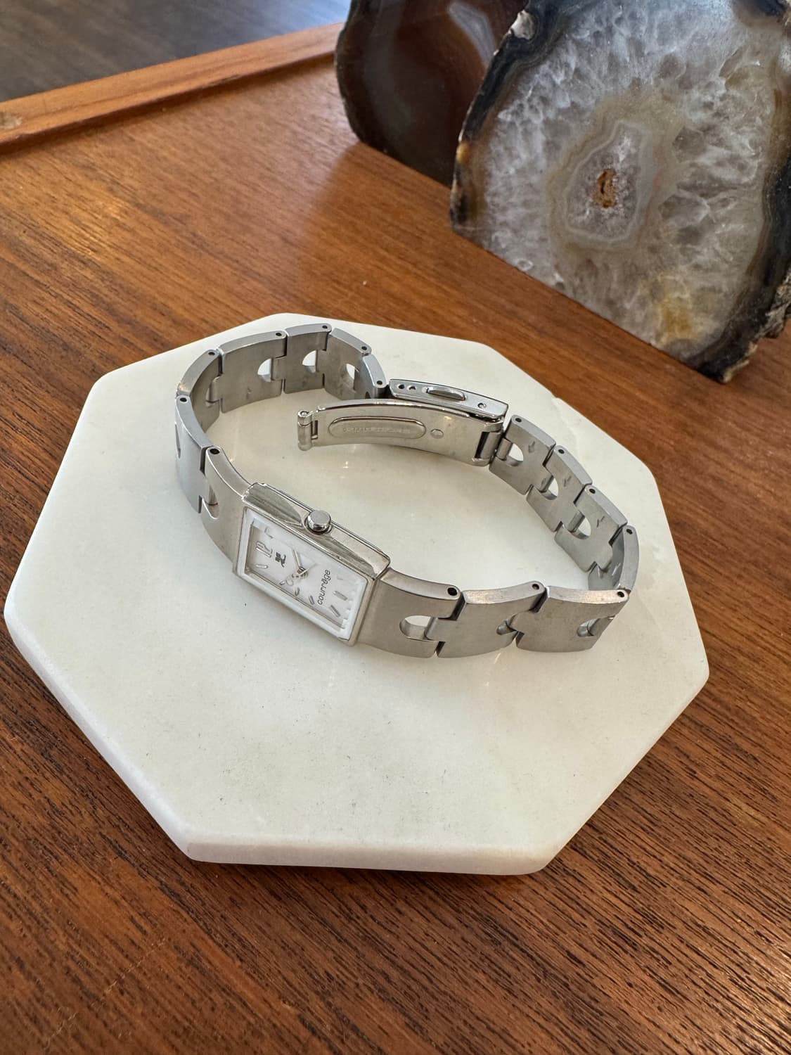 Courrèges 꾸레쥬 실버 뱅글 스퀘어 워치 상품이미지4