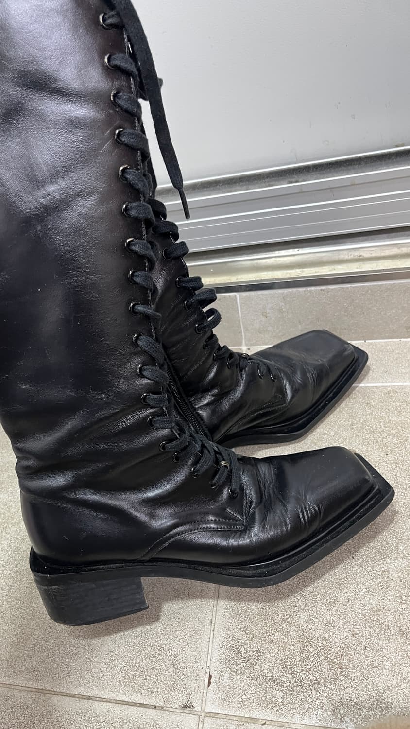 **사진확인)보헤미안서울 보헴서 스퀘어 레이스업 부츠 240-245 상품이미지4