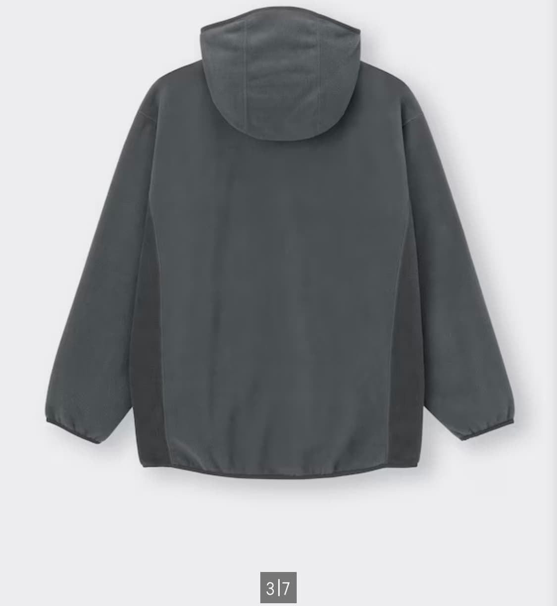 GU 후드 플리스 차콜 상품이미지2