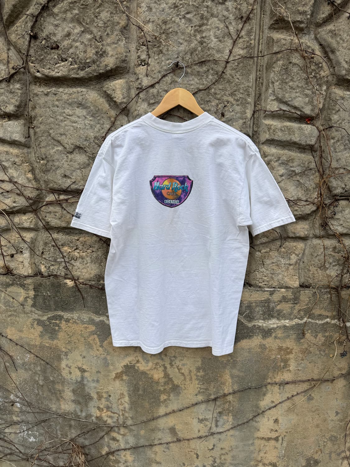 90s 하드락 카페 보스턴 빈티지 헤비 코튼 프린팅 반팔 티셔츠 상품이미지2