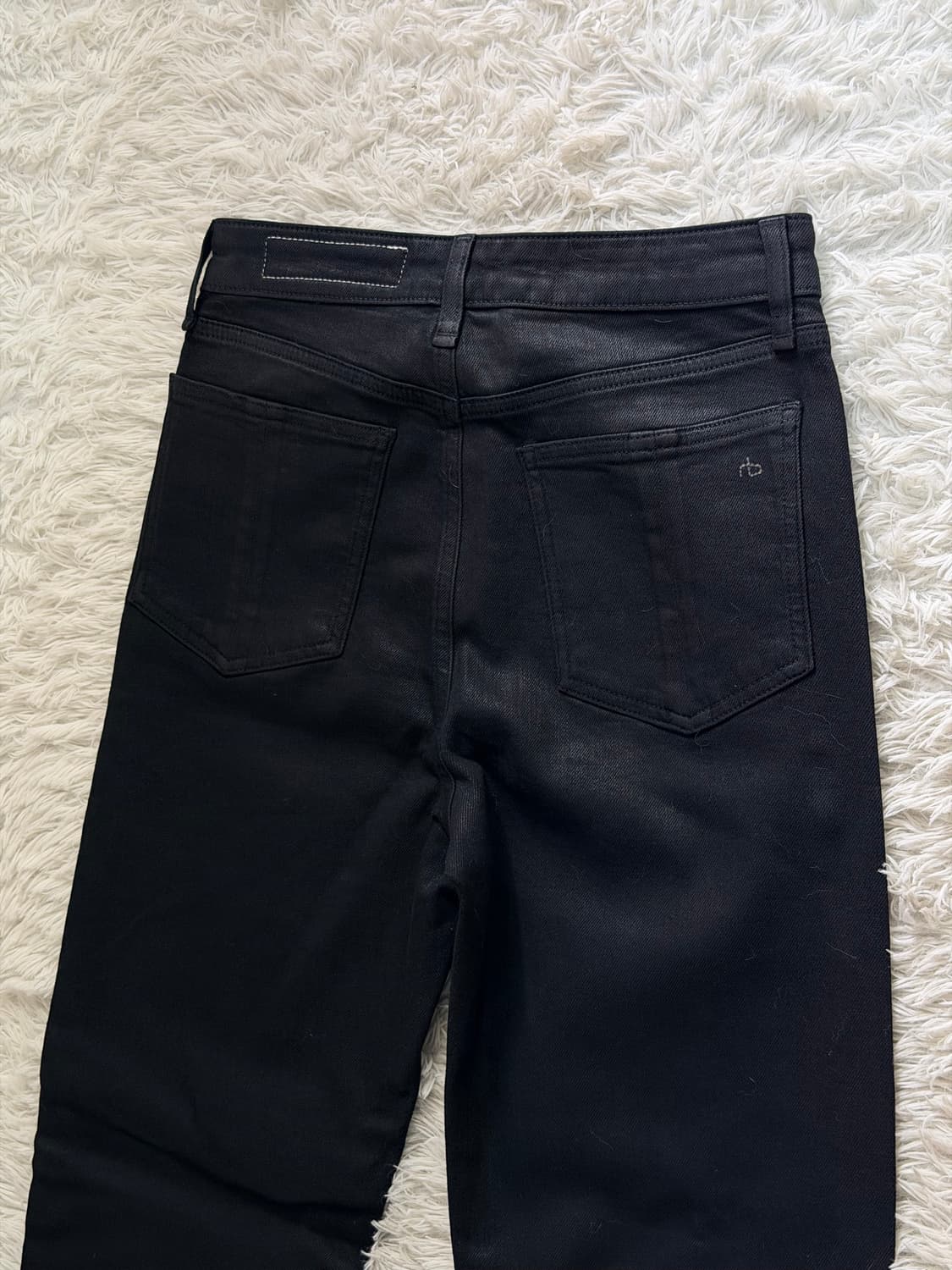 랙앤본 rag & bone 코티드 블랙 시가렛 데님 팬츠 상품이미지7