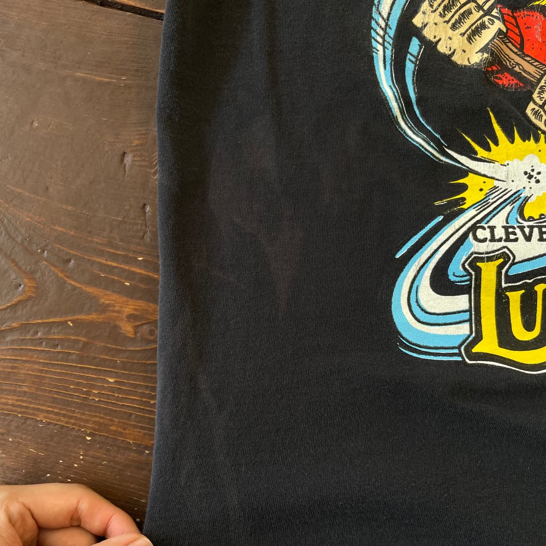 90‘s 미국 제조 Lee 빈티지 블랙 프린팅 반팔티 상품이미지10
