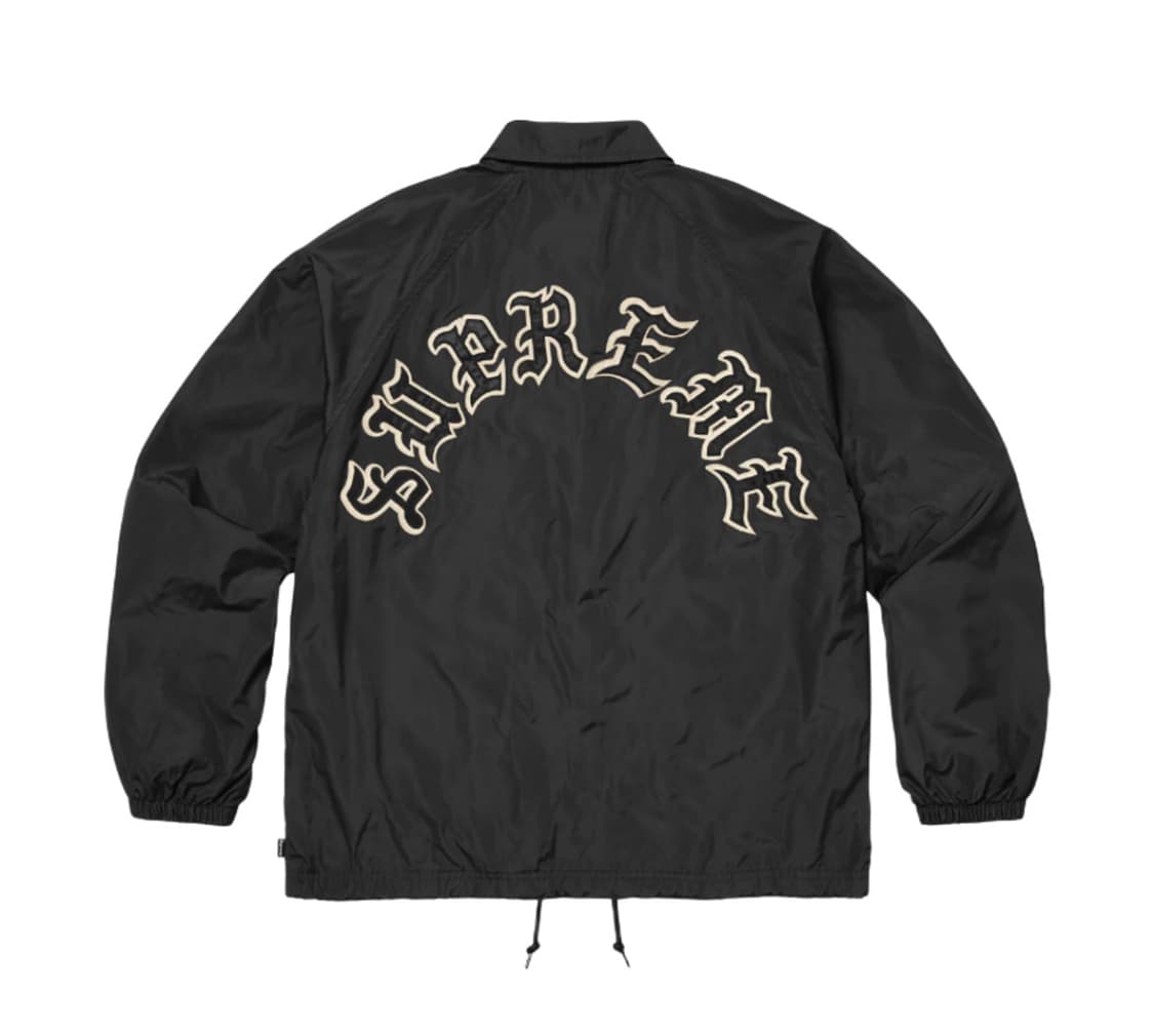 [M]슈프림 올드 잉글리시 아크 코치 자켓 블랙 새상품 상품이미지1