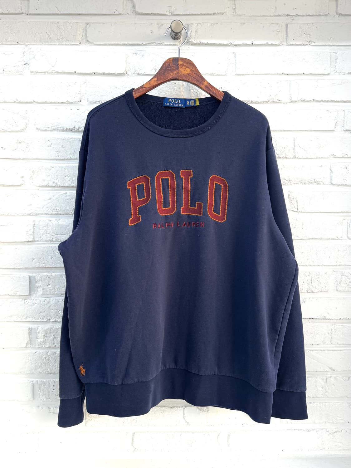 폴로 네이비 기모 스웻셔츠 상품이미지3