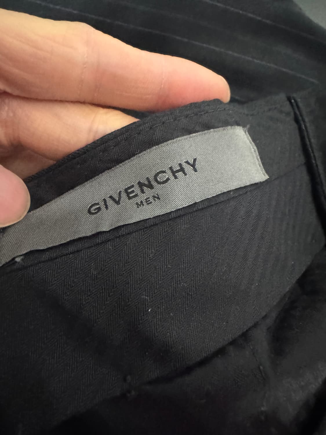 정품!! 지방시 캐시미어 혼용 스트라이프 정장 셋업 블랙 M 상품이미지8