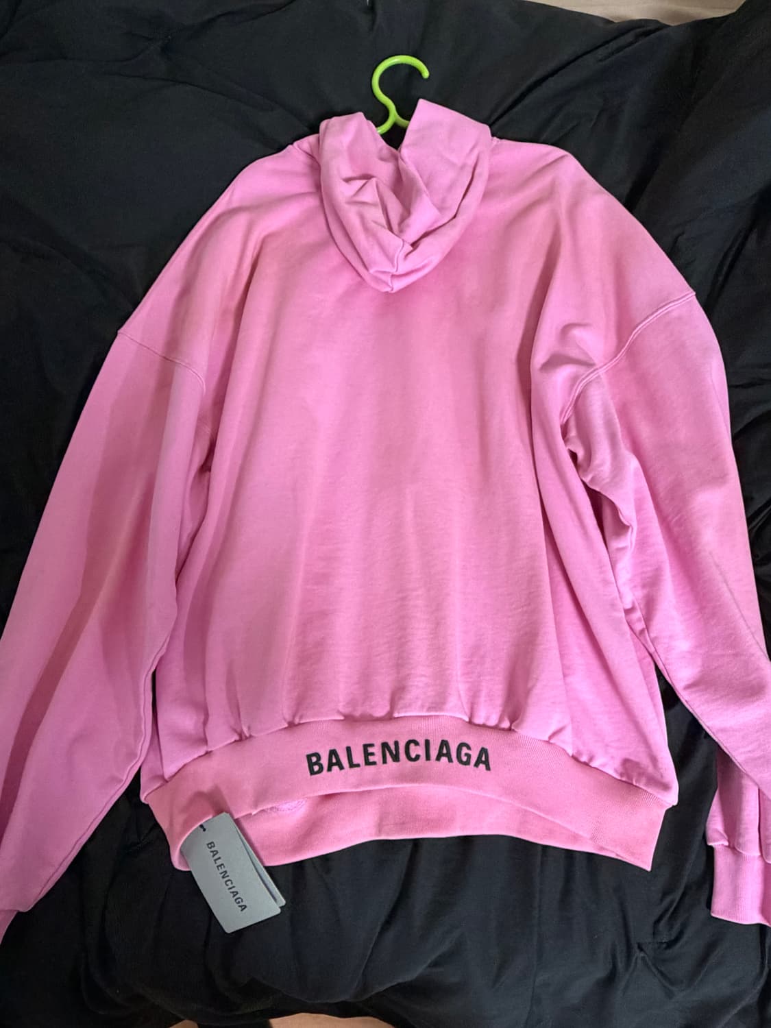🤍발렌시아가 로고 후드티 분홍색 🤍 상품이미지5