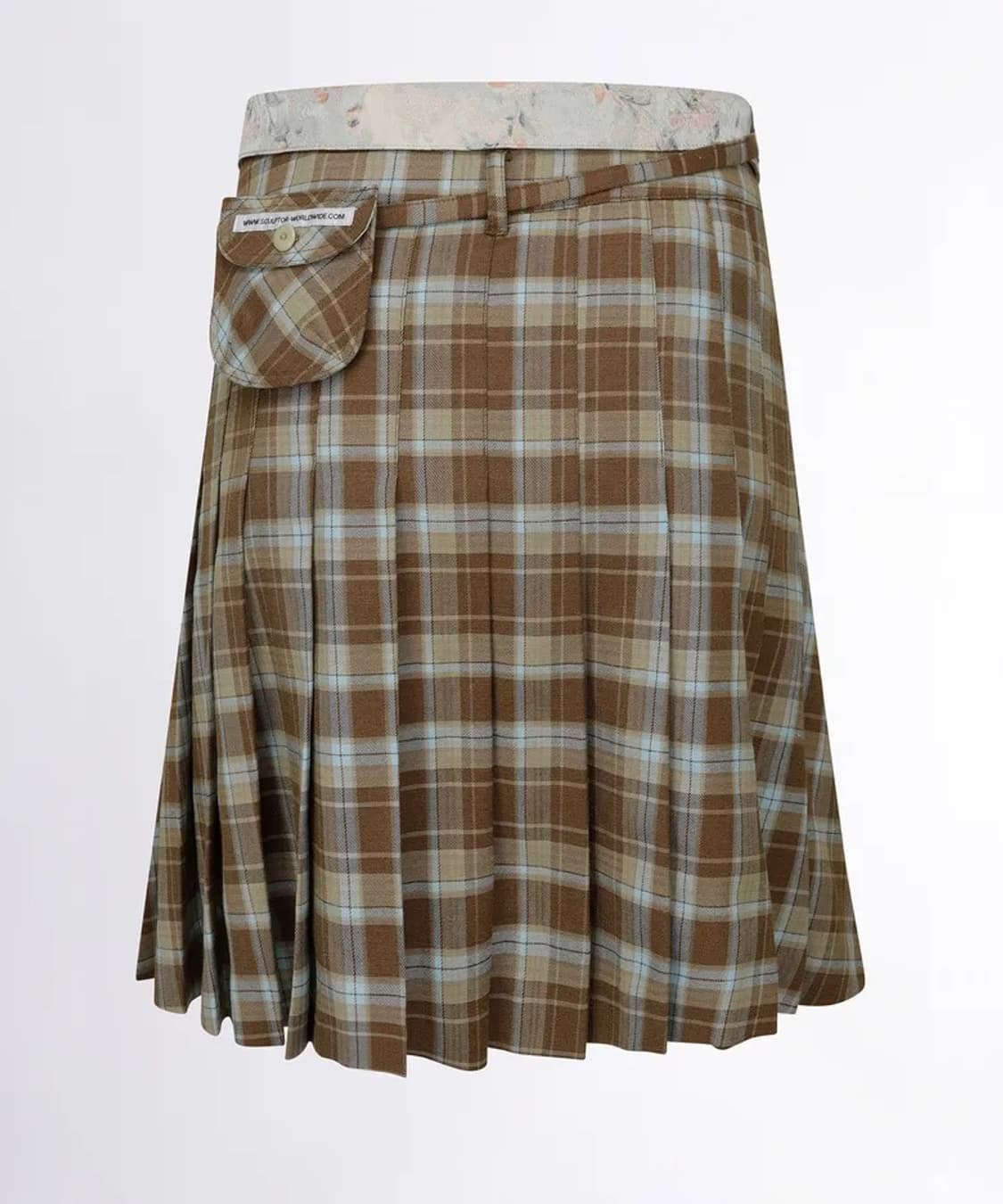 스컬프터 (SCULPTOR) 폴디드 웨이스트 체크 레이어드 빈티지 미디 상품이미지5