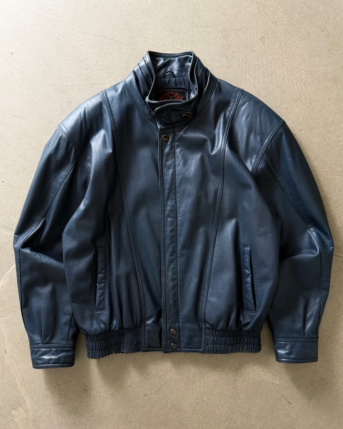 90s Elite Genuine Leather Bomber Jacket  상품이미지1