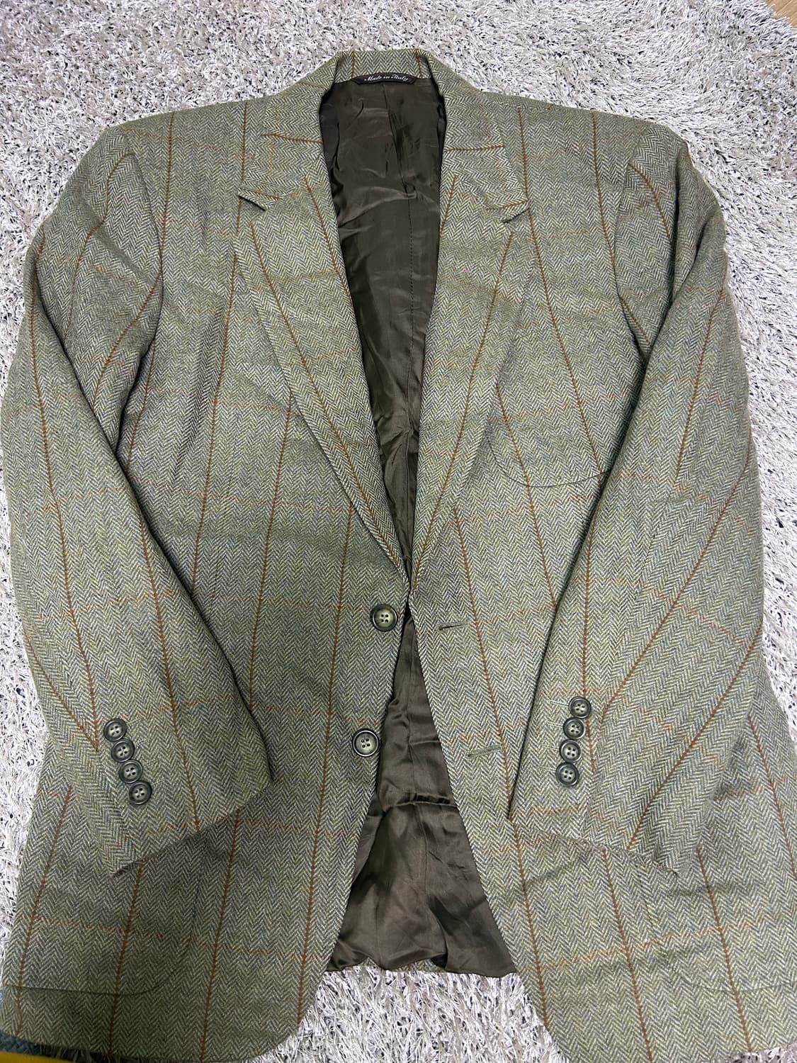 이태리제 카날리 체크 블레이저 사이즈 100~105 상품이미지1