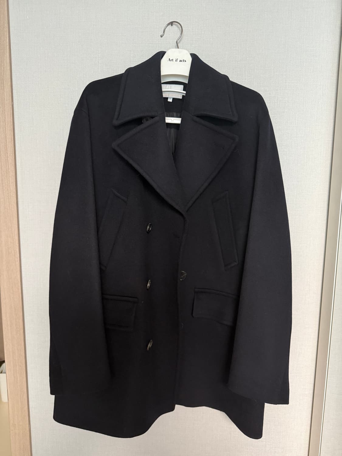 아트이프액츠 오버사이즈 피코트 네이비 L 상품이미지5