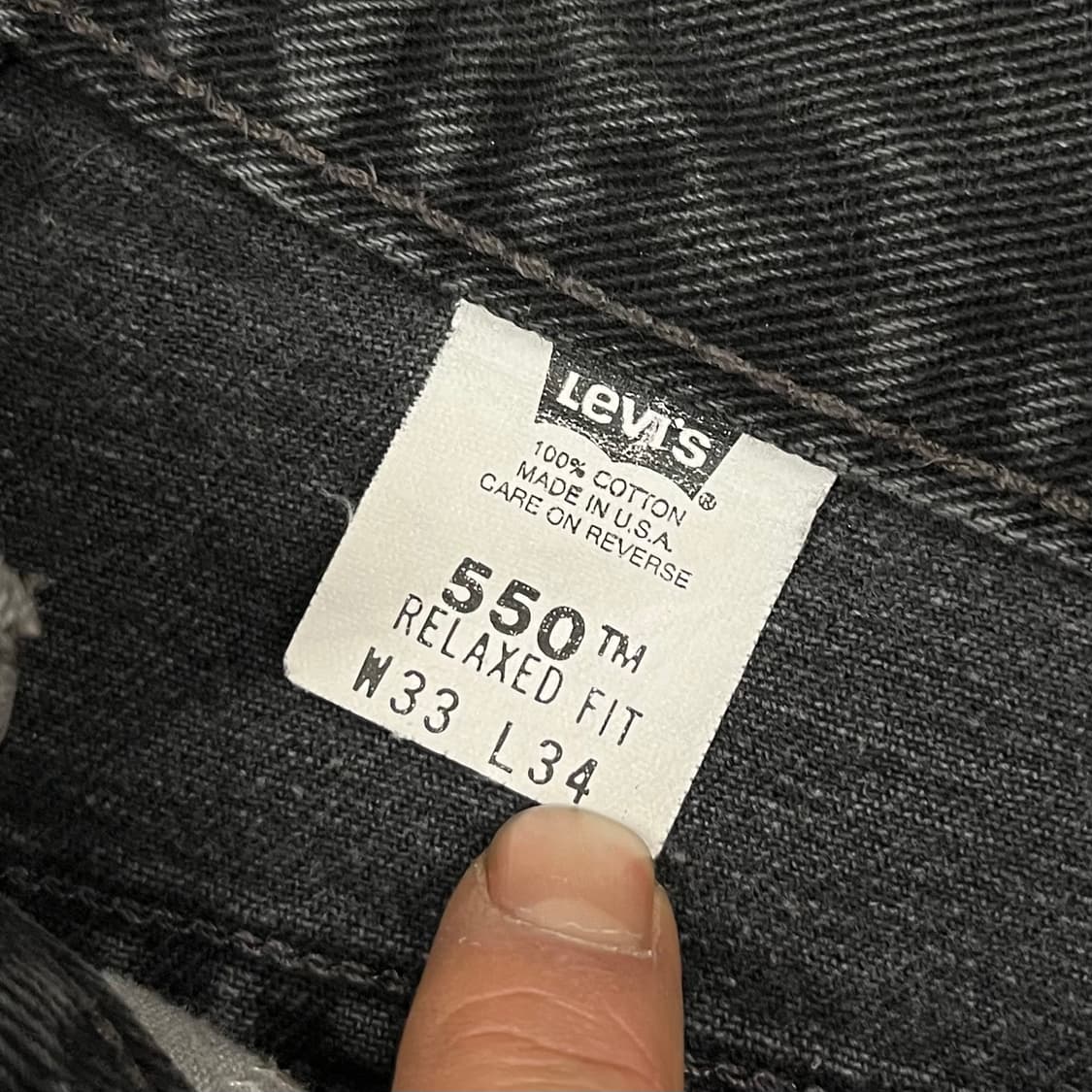 00s USA 리바이스550 블랙진 (32“) 상품이미지6