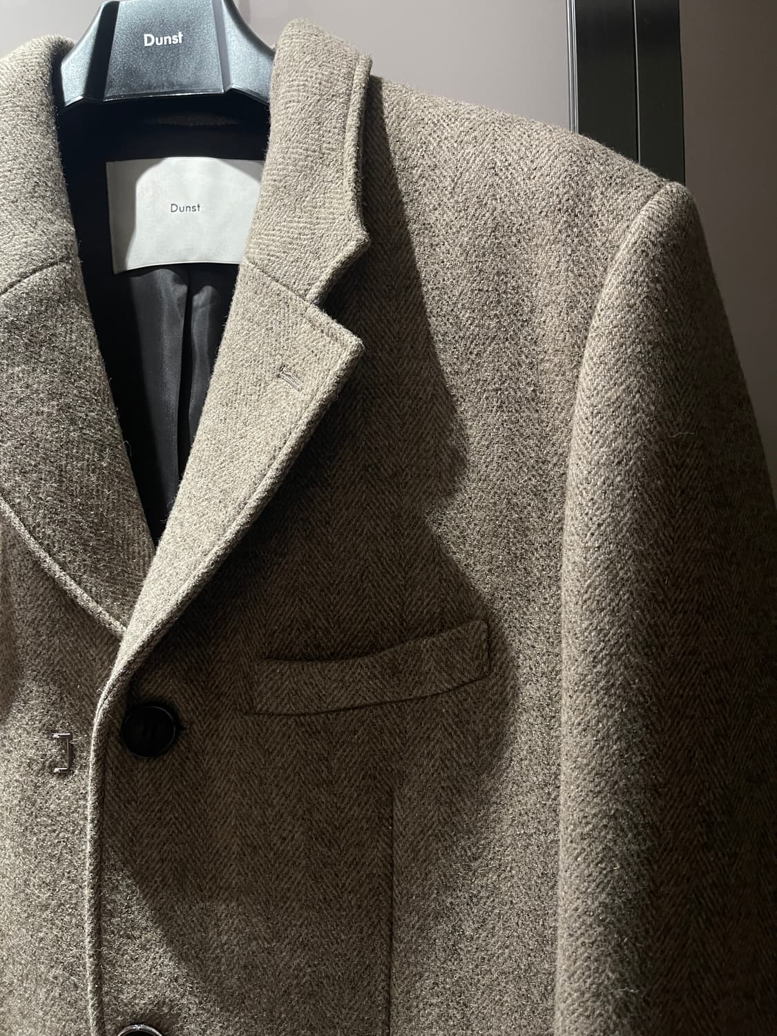 던스트 롱코트 헤링본 베이지 상품이미지8