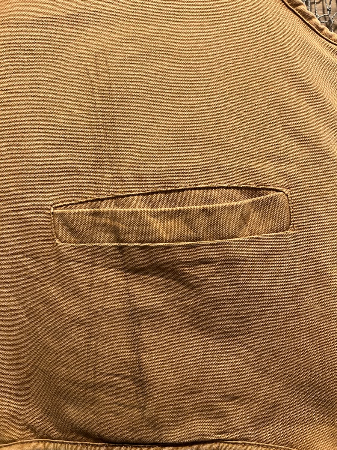 [L]70's 칼하트 Made in USA 더티워싱 브라운 워크 베스트 상품이미지3