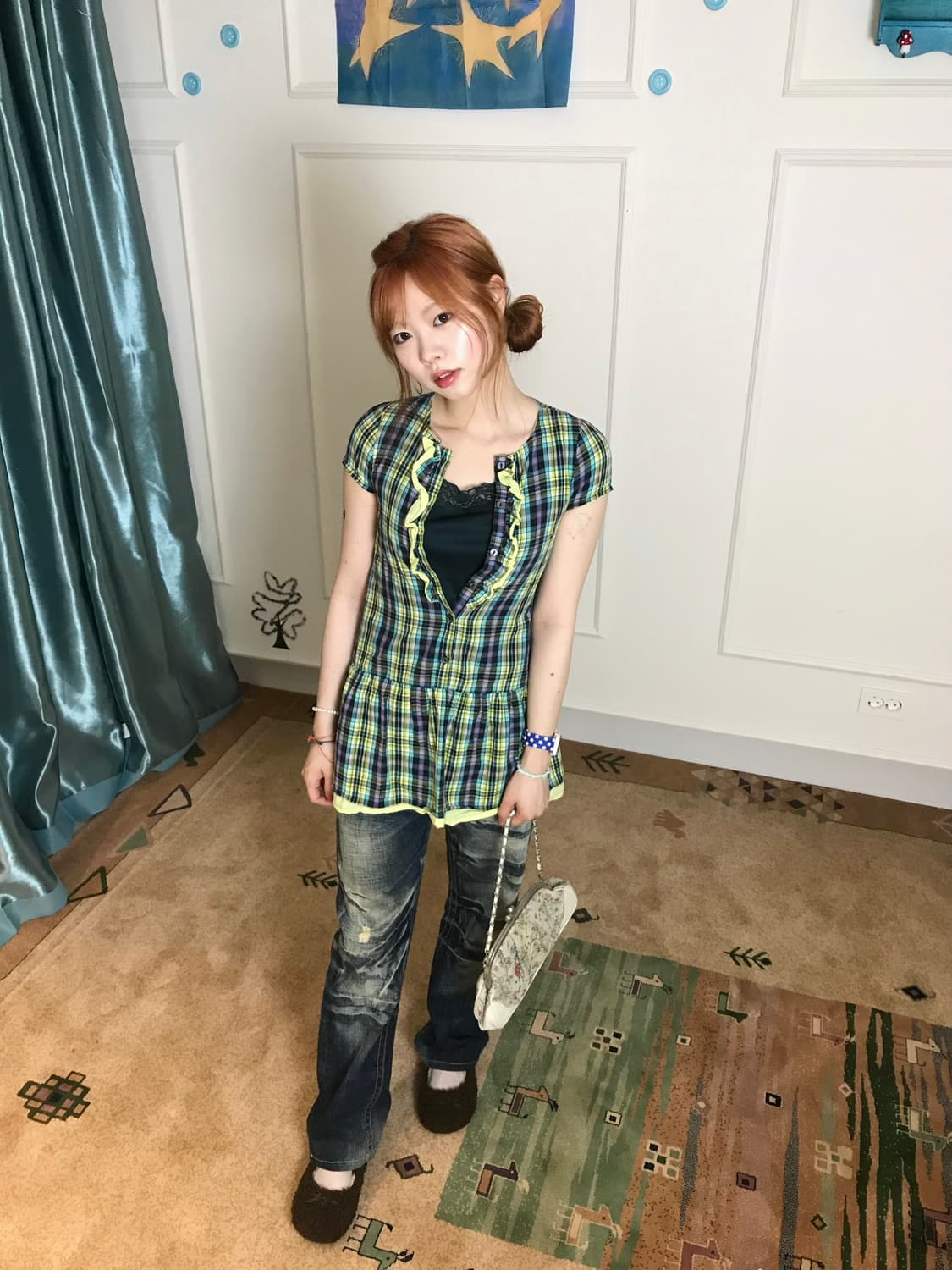 캐주얼하면서도 빈티지한 무드가 드러나는 코디🪴 상품이미지2