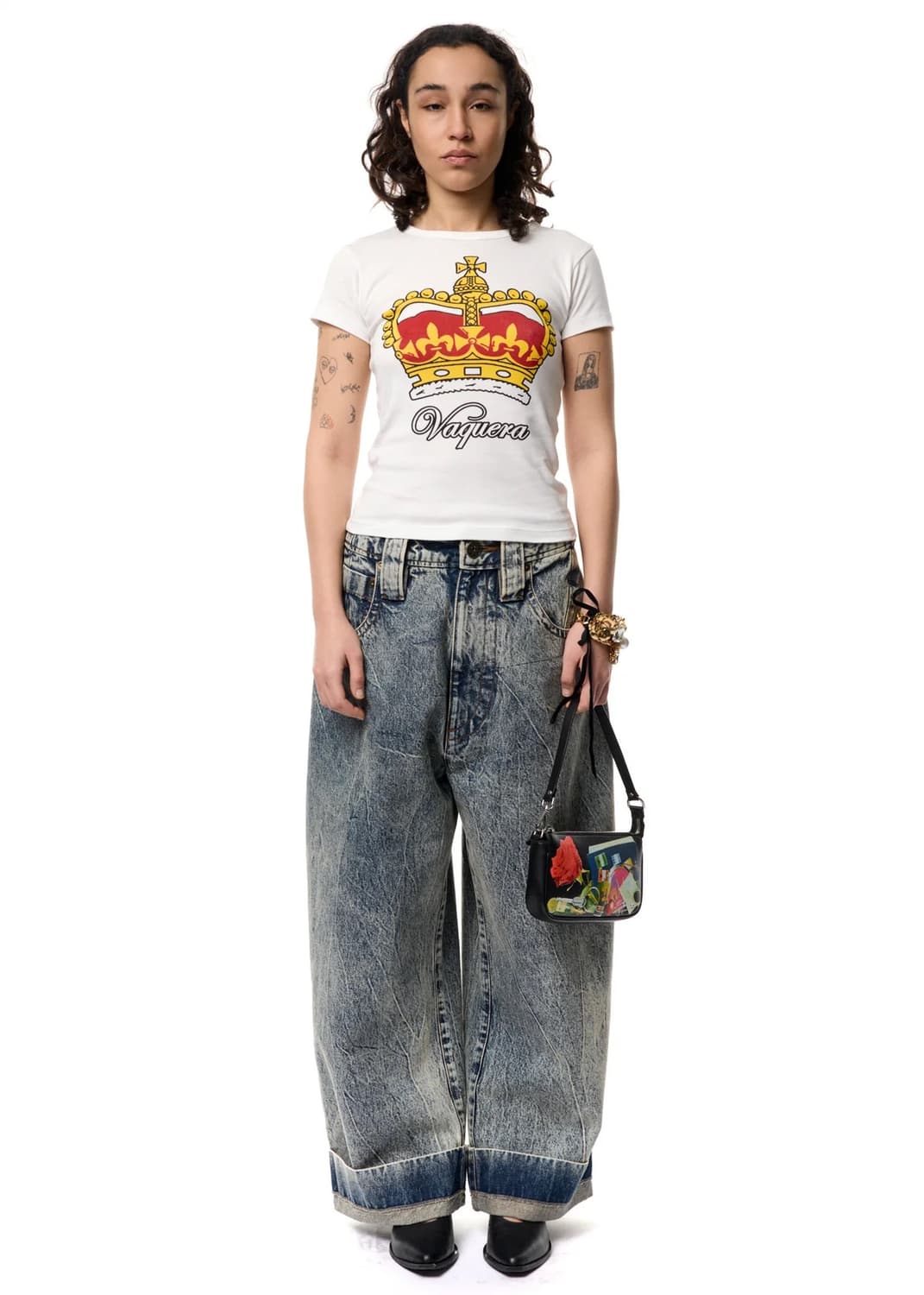 [XS,S,M,L]바퀘라 26ss 크라운 베이비 티셔츠/화이트 상품이미지4